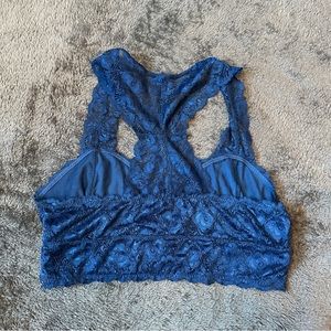 Lace Racerback Bralette - Blue